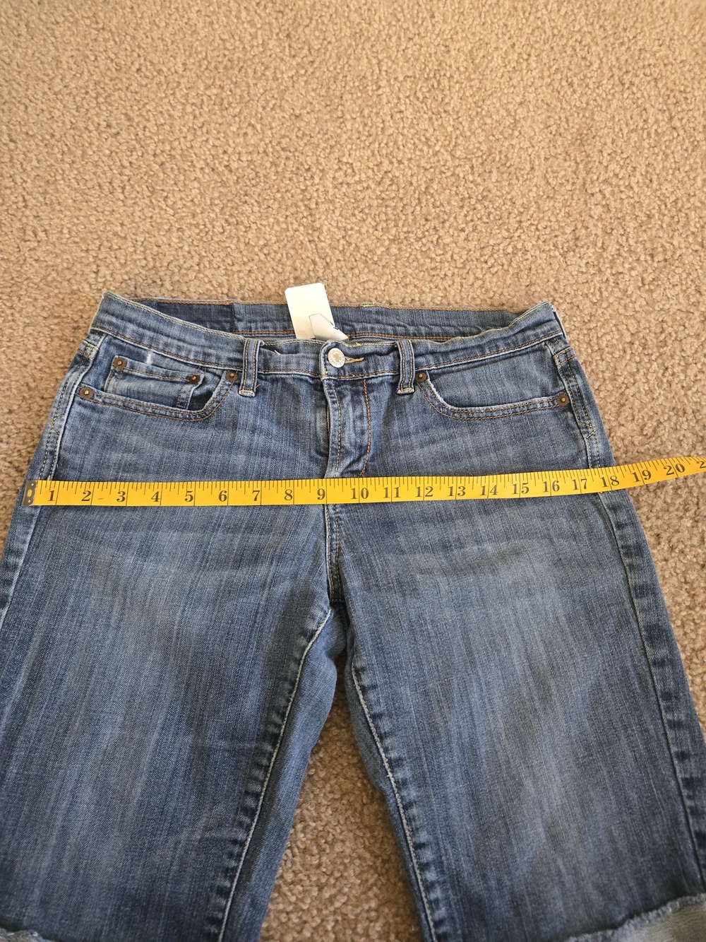 Lucky Brand Light Blue Denim Shorts with Contrast Stitching - Picture 8 of 12